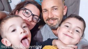 Elisa Di Francesco, Luigi Tolomei e i due figli Elia e Giona