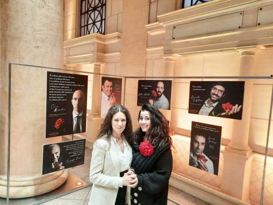 Roma - La consigliera comunale Antonella Sberna alla mostra "Il corpo della donna è vita, solo rose rosse"