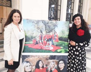 Roma - La consigliera comunale Antonella Sberna alla mostra "Il corpo della donna è vita, solo rose rosse"