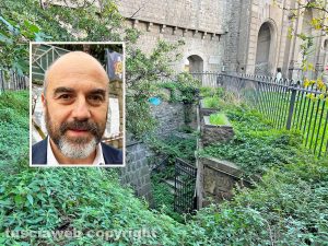 Viterbo - I bagni pubblici di piazza della Rocca - Nel riquadro Stefano Floris