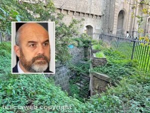 Viterbo - I bagni pubblici di piazza della Rocca - Nel riquadro Stefano Floris