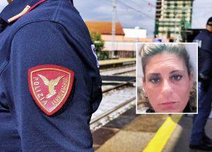 La polizia ferroviaria - Nel riquadro Rosanna Brundu