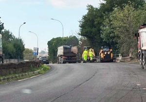 Civita Castellana - Lavori in via Flaminia