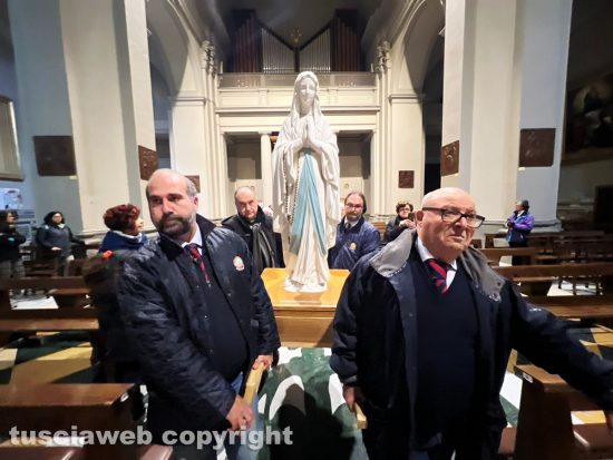 Viterbo - L'arrivo della Madonna di Lourdes pellegrina nella chiesa di Santa Rosa