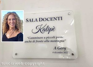 Bassano Romano - La sala docenti dell’istituto di Bassano Romano intitolata alla professoressa Gerolama Ressa, per tutti Gery