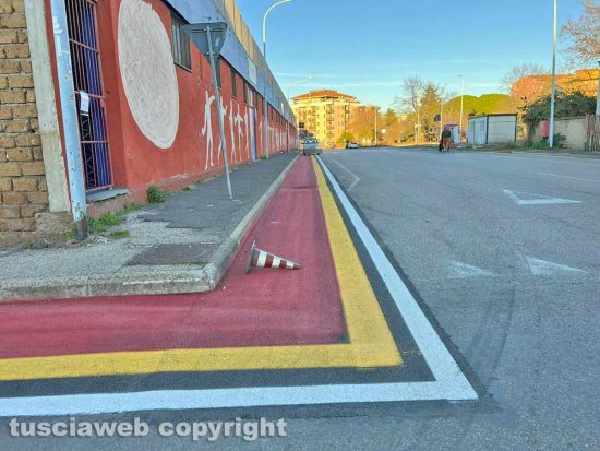 Viterbo - La pista ciclabile al Carmine