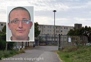 Viterbo - Il carcere di Mammagialla - Nel riquadro: Alessandro Salvaggio