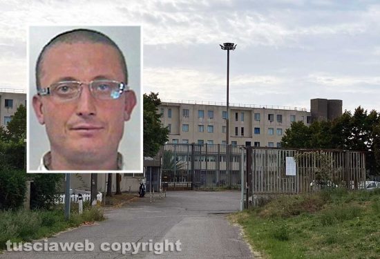 Viterbo - Il carcere di Mammagialla - Nel riquadro: Alessandro Salvaggio