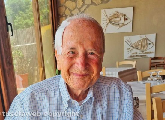 Santino Clementi il giorno in cui ha compiuto 101 anni