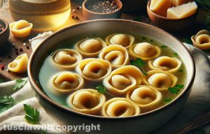 I cappelletti di carne di Viterbo in brodo