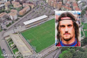 Sport - Calcio - Lo stadio Rocchi - Nel riquadro: Alessandro Ambrosi