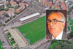 Sport - Calcio - Lo stadio Rocchi - Nel riquadro: Alvaro Ricci