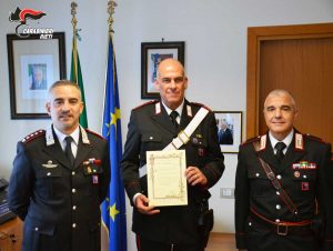 Rieti - L'appuntato Giuseppe Settimi si congeda