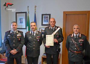 Rieti - L'appuntato Giuseppe Settimi si congeda