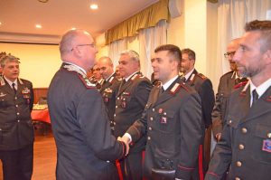 Il generale di divisione Andrea Taurelli Salimbeni in visita al comando provinciale dei carabinieri