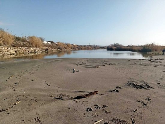 Tarquinia - Foce del fiume Marta dopo il maltempo