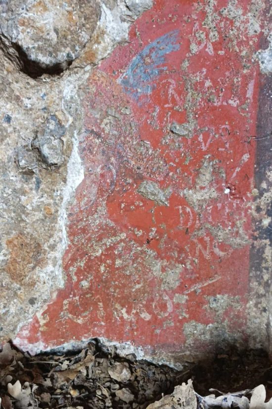 Civita Castellana - L'affresco con il volto del dio Hermes