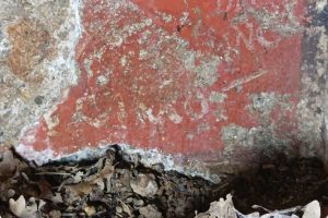 Civita Castellana - L'affresco con il volto del dio Hermes