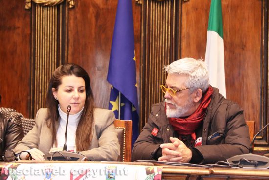 Viterbo - Conferenza stampa L'Arte del Natale - Da sinistra Chiara Frontini e Alfonso Antoniozzi 