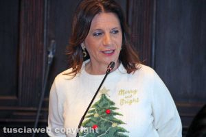 Laura Allegrini con il maglione natalizio