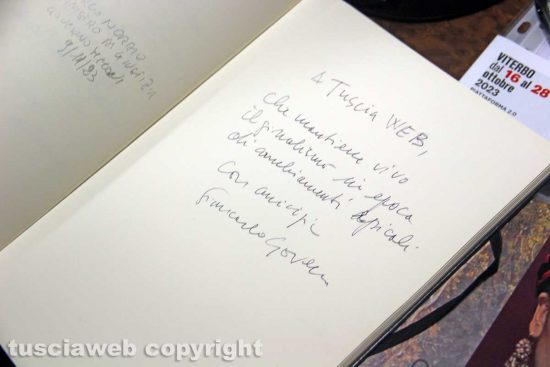 La dedica di Giancarlo Governi a Tusciaweb