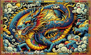 Zodiaco cinese - 2024 anno del drago - Disegno di Nefertiti