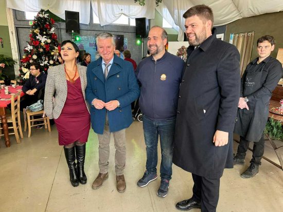 Vasanello - "Giornata della fraternità" - Da sinistra Da sinistra – L'assessora Martines, il sindaco Vestri, il presidente unitalsi Civita Castellana Gagliardi, il presidente Romoli