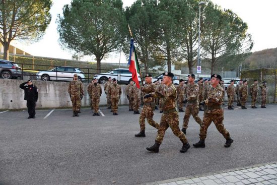 Monte Romano - Poligono, la Bandiera di Guerra dell'80esimo reggimento Roma