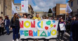 Una manifestazione del comitato "Insieme per l'ospedale di Tarquinia"