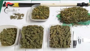 Soriano nel Cimino - Carabinieri - La droga e il materiale sequestrati