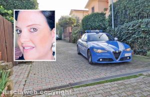 San Martino al Cimino - La polizia in via Zampi - Nel riquadro: Eva Goldoni