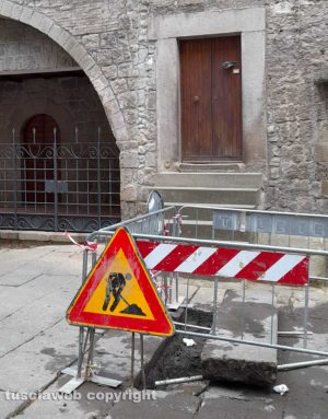 Viterbo - Lavori in corso al quartiere San Pellegrino