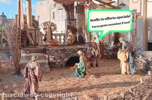 Viterbo - Il presepe nel giardino di palazzo dei Priori