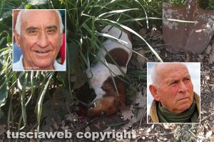 Farnese - Cani dellìex sindaco uccisi a bastonate (nei riquadri Dario Pomarè e Antonio Pira)