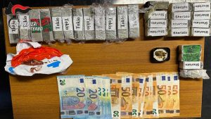 Orte - Carabinieri - Droga e soldi sequestrati