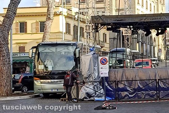 Viterbo - Il palco del concerto di Cristina D'Avena