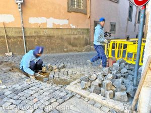 Viterbo - Centro storico, tornano i sampietrini
