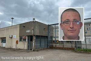 Viterbo - Il carcere di Mammagialla - Nel riquadro: Alessandro Salvaggio