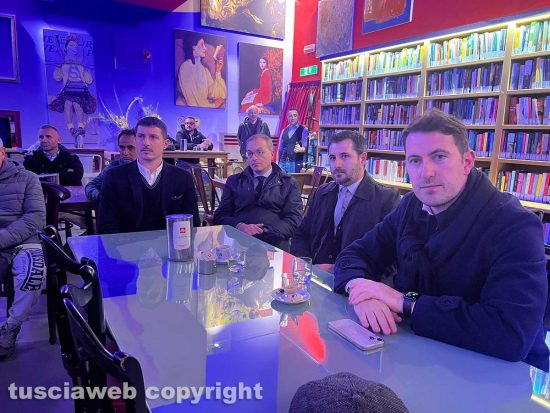 Viterbo - La conferenza sullo stadio Rocchi di Piero Camilli - Alcuni sindaci della Tuscia