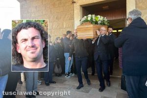 Montalto di Castro - I funerali di Domenico Gregori - Nel riquadro: Domenico Gregori