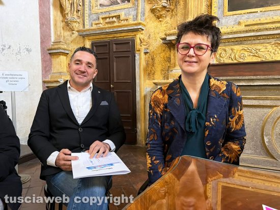Viterbo - Presentazione New Gen Music Festival - Da sinistra Giuseppe Berardino e Vanessa Sansone