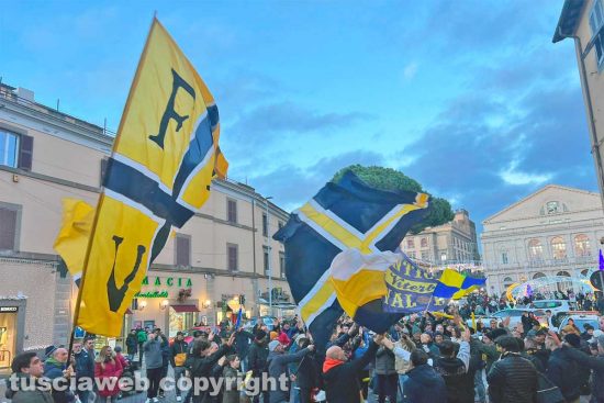 Sport - Calcio - Fc Viterbo - La manifestazione dei tifosi