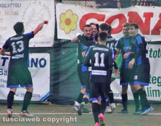 Civitavecchia Calcio - L'esultanza dopo il gol