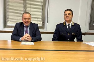 Viterbo - Il questore Fausto Vinci e Roberto d’Amico, responsabile ufficio gabinetto