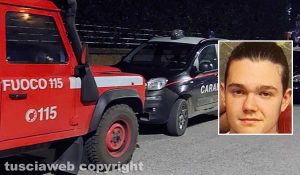 Vigili del fuoco e carabinieri - Nel riquadro Catalin Balan