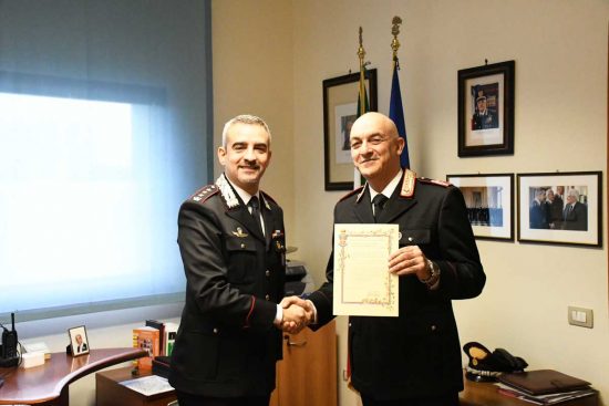 Rieti - Saluto al luogotenente Fabrizio Scorretti