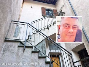 Viterbo - La casa di via Bussi 4 - Nel riquadro Ruslan Donca