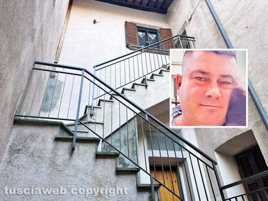 Viterbo - La casa di via Bussi 4 - Nel riquadro Ruslan Donca
