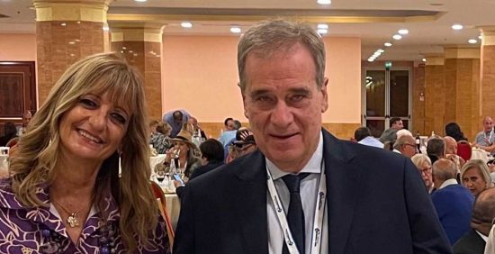 Silvia Somigli con Giancarlo Turi, segretario organizzativo nazionale Uil scuola 