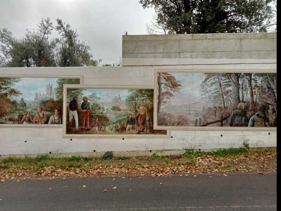 Vetralla - "Il cammino", a Vetralla un murale sulla tappe della via Francigena